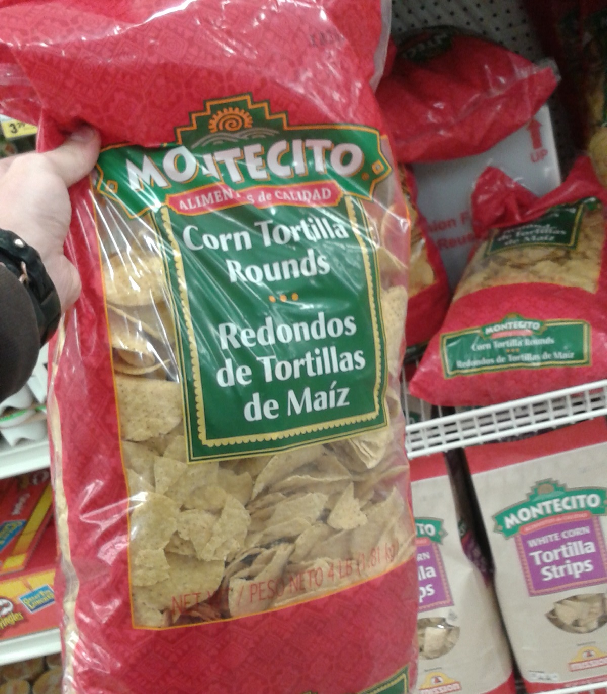 Im Supermarkt gibt es alles in riesigen Größen, auch Tortilla Chips