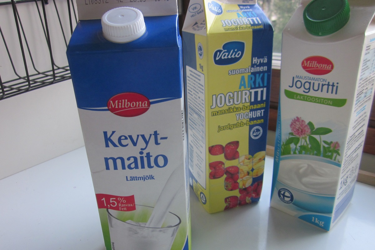 Nicht nur Milch, sondern auch Joghurt gibt es immer in 1-Liter-Packungen